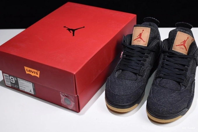 'black' x Jordan Air Levi's 4 BestValue 1062 AO2571- 0112